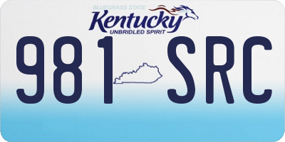 KY license plate 981SRC