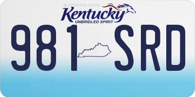 KY license plate 981SRD
