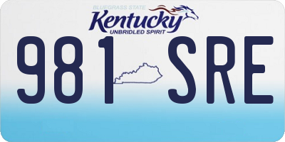 KY license plate 981SRE