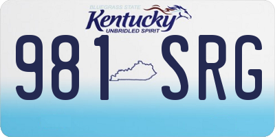 KY license plate 981SRG