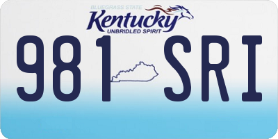 KY license plate 981SRI