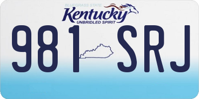 KY license plate 981SRJ