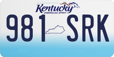 KY license plate 981SRK