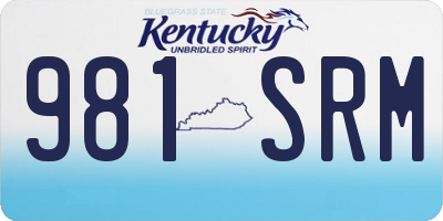KY license plate 981SRM