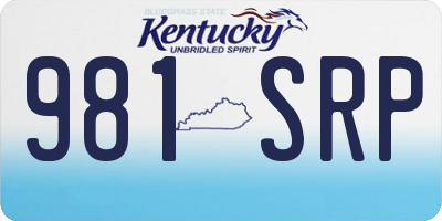 KY license plate 981SRP