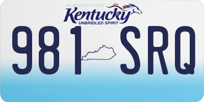 KY license plate 981SRQ