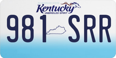 KY license plate 981SRR