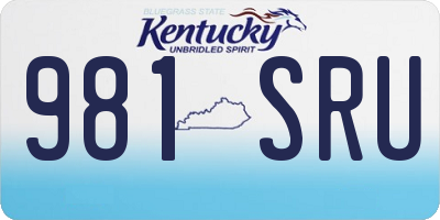 KY license plate 981SRU
