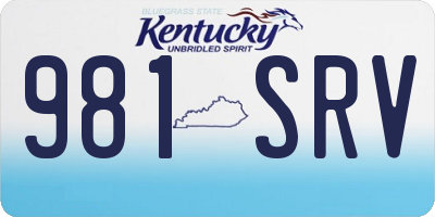 KY license plate 981SRV