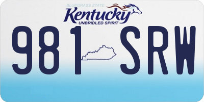 KY license plate 981SRW