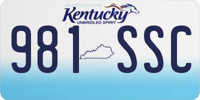 KY license plate 981SSC