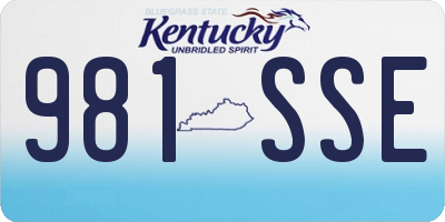 KY license plate 981SSE