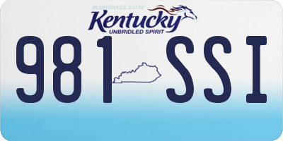 KY license plate 981SSI
