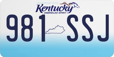 KY license plate 981SSJ