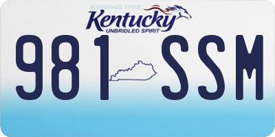KY license plate 981SSM