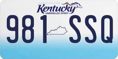 KY license plate 981SSQ