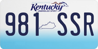 KY license plate 981SSR