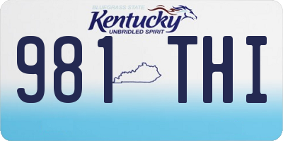 KY license plate 981THI