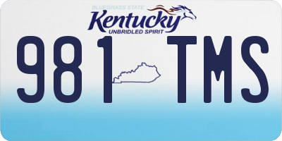 KY license plate 981TMS