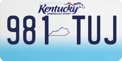 KY license plate 981TUJ