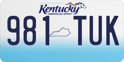 KY license plate 981TUK