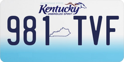 KY license plate 981TVF