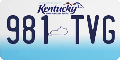 KY license plate 981TVG