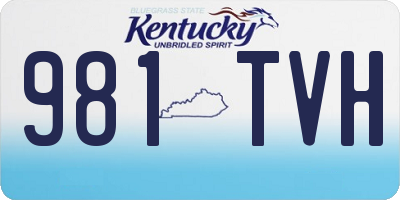 KY license plate 981TVH