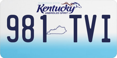 KY license plate 981TVI