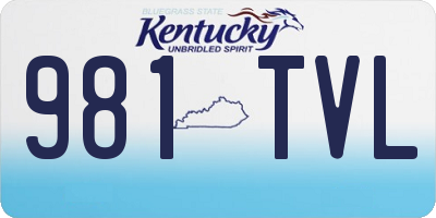 KY license plate 981TVL
