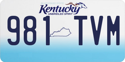 KY license plate 981TVM