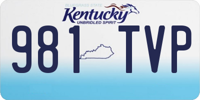 KY license plate 981TVP