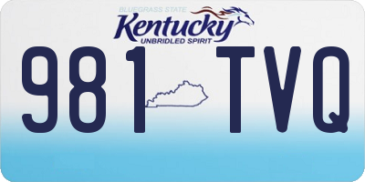 KY license plate 981TVQ