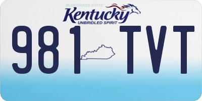 KY license plate 981TVT
