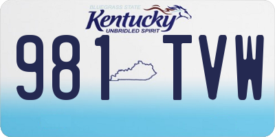 KY license plate 981TVW