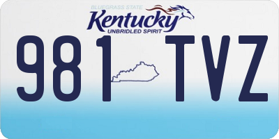 KY license plate 981TVZ