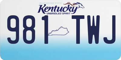 KY license plate 981TWJ