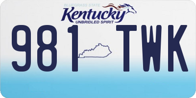 KY license plate 981TWK