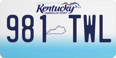 KY license plate 981TWL
