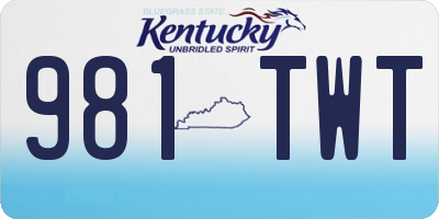 KY license plate 981TWT