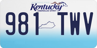 KY license plate 981TWV