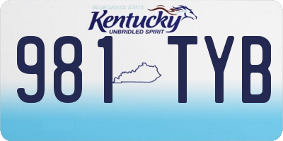 KY license plate 981TYB