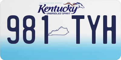 KY license plate 981TYH