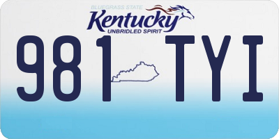 KY license plate 981TYI