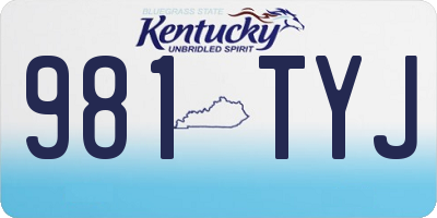 KY license plate 981TYJ