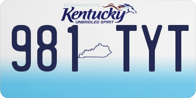 KY license plate 981TYT