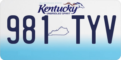 KY license plate 981TYV