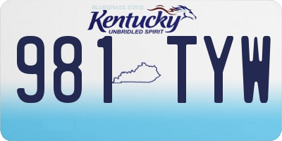 KY license plate 981TYW