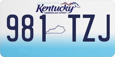 KY license plate 981TZJ