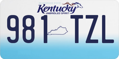 KY license plate 981TZL